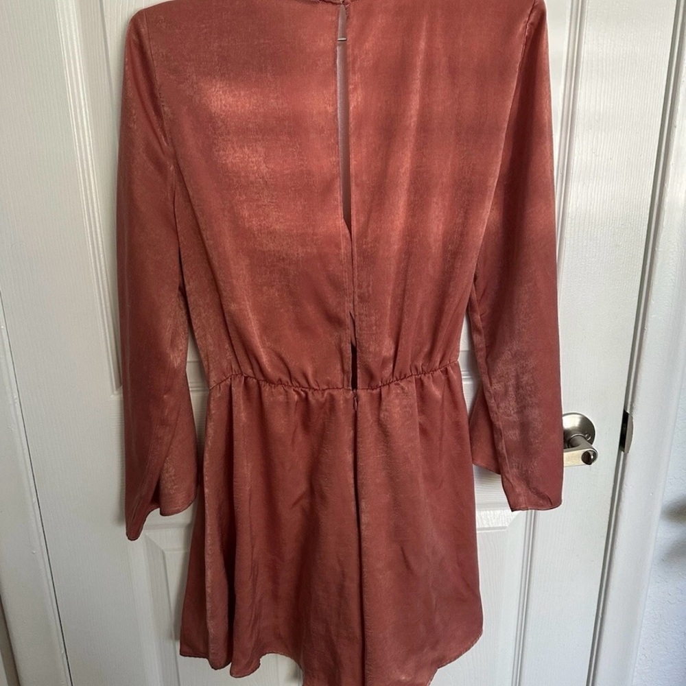 Zara Chic Pink Wrap Jumpsuit Romper Dusty Pink - Picture 3 of 9